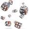 Oakie DOAKIE Dice D6 12 mm Gemi - SILVER-RUST (36)