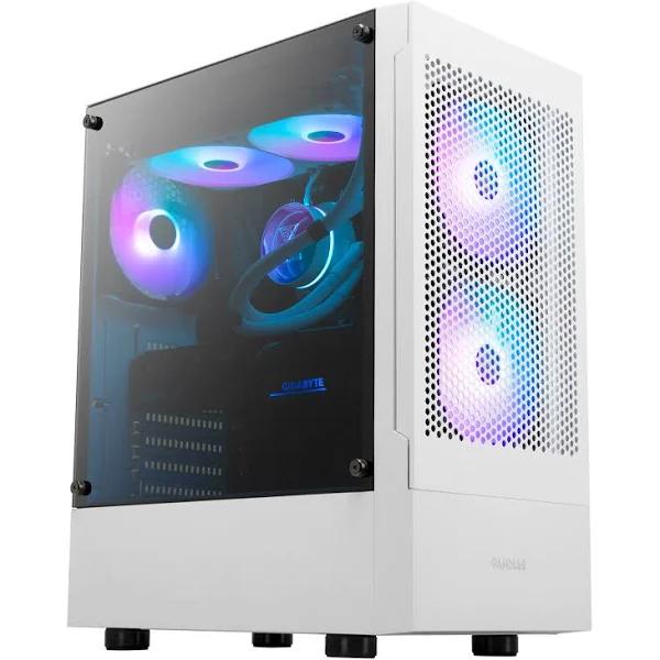 Gamdias Talos E3 Mesh Computer Case ATX Mid Tower Gaming PC Case with 3x ARGB Fans White