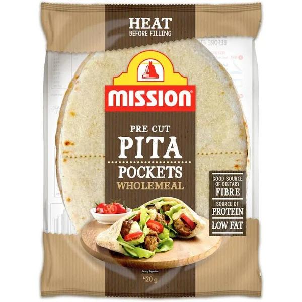 Mission Pita Pocket Wholemeal 420g