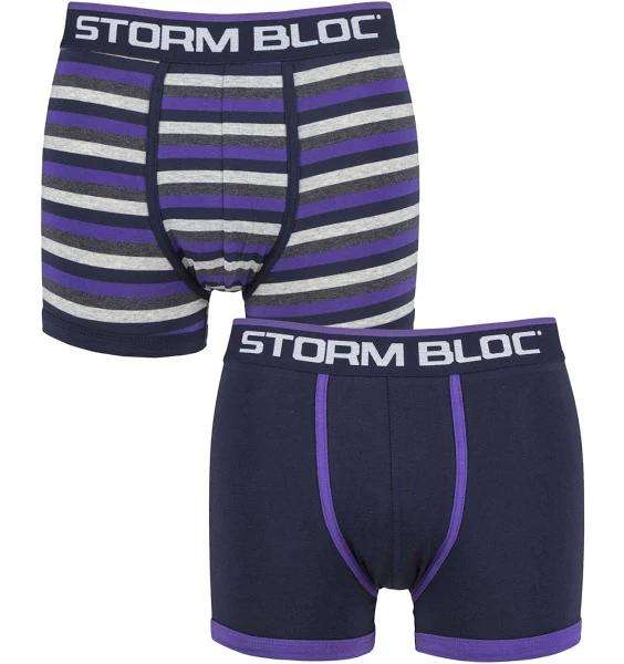 Storm Bloc 2pk Cotton Rich Fitted Trunks - Mens