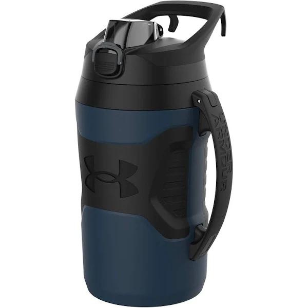 Under Armour Playmaker Sport Jug, Water Bottle With Handle, Foam Insulated & Leak Resistant, 64oz, Black/Navy