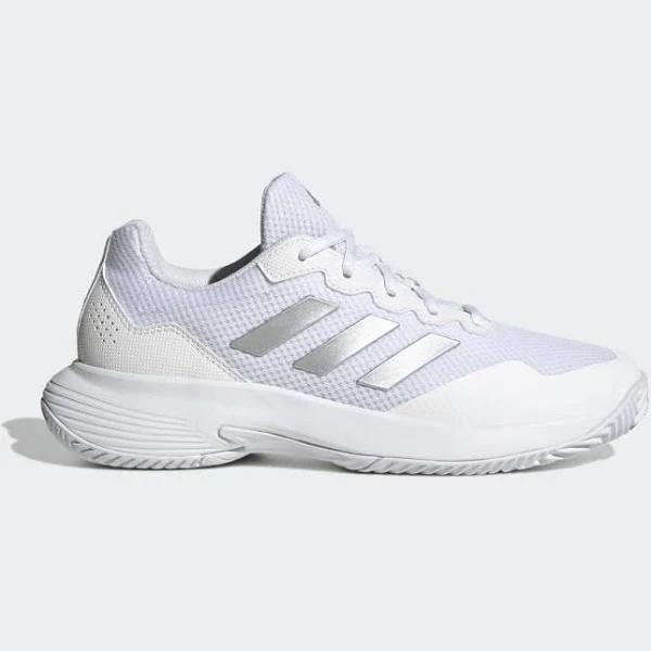 Adidas | Womens Gamecourt 2.0 (White/Silver Metallic) 7