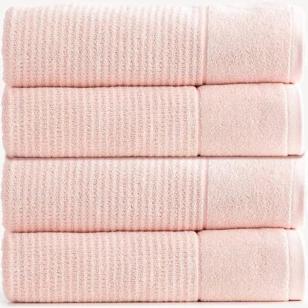 Renee Taylor Cambridge Textured 4 Piece Primrose Bath Towel Pack