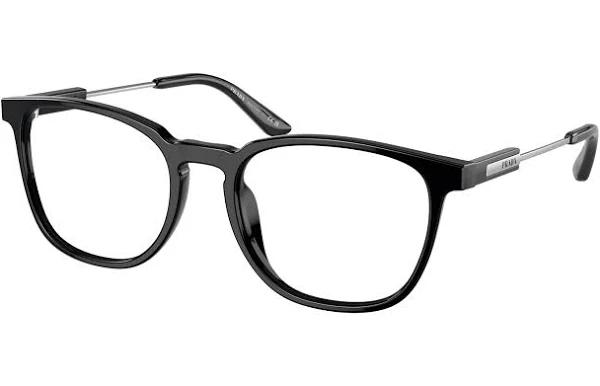 Prada Pr 19ZV Eyeglasses 1AB1O1 Black