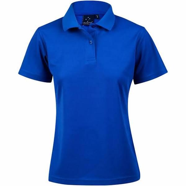 Vine | Ladies Plain CoolDry Short Sleeve Polo Shirt Royal 16