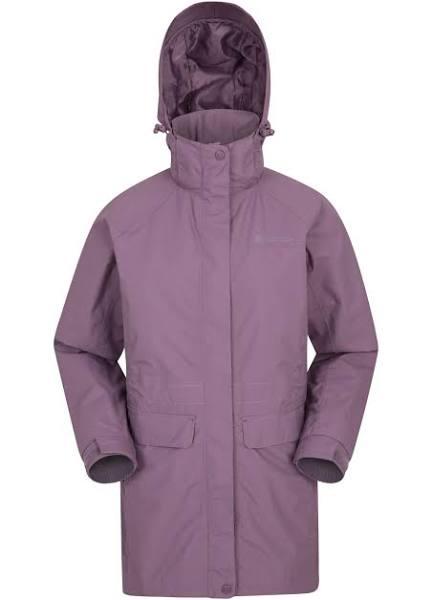 Mountain Warehouse Glacial Womens Long Jacket - Waterproof Fabric - Pale Pink AU Size 20 - AfterPay & zipPay Available