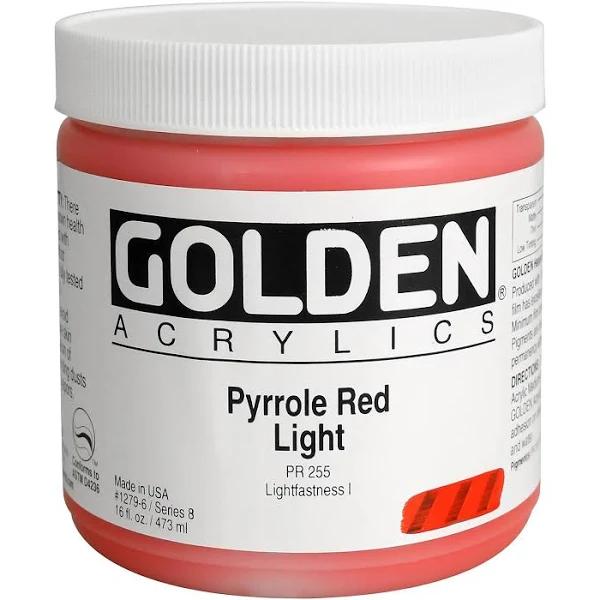 Golden : Heavy Body Acrylic Paint : 473ml : Pyrrole Red Light