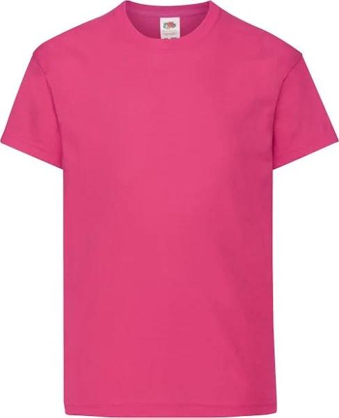 Fruit of The Loom Childrens/Kids Original T-Shirt Fuchsia 14-15 Years Cotton Kids T-Shirt