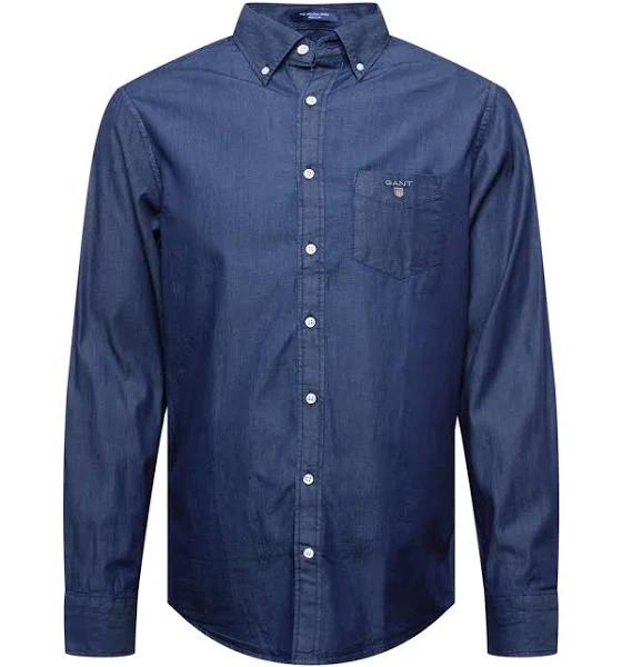 Gant The Indigo Reg Men's Shirt - Dark Indigo