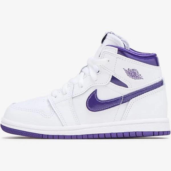 Air Jordan 1 Retro High TD Court Purple Shoes - Size 6 Tod