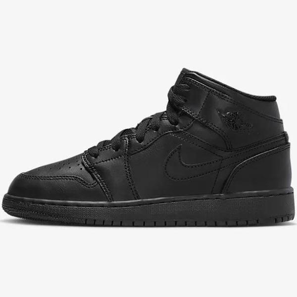 Jordan 1 Mid Older Kids' Shoes - 1 - Black