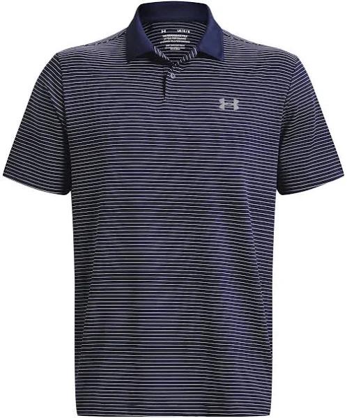 Under Armour Men's Performance 3.0 Stripe Polo Blue SM