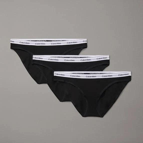 Calvin Klein Modern Logo Briefs 3 Pack in Black M