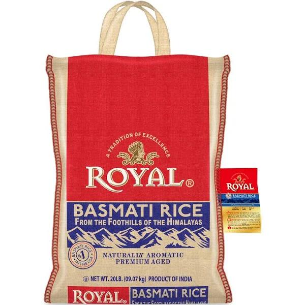 Royal White Basmati Rice, 20 Pound (Pack of 1)