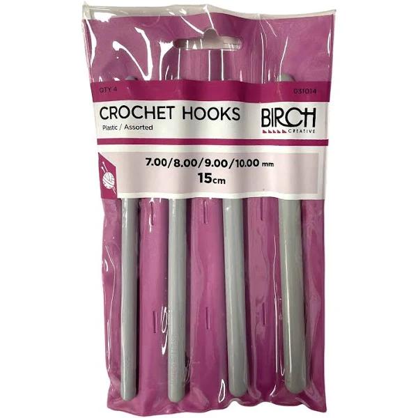 Birch Plastic Crochet Hooks (4 Pack)