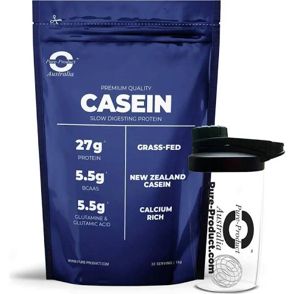 Pure Product Australia Micellar Casein 3kg Unflavoured with Shaker Glass