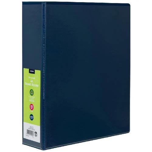 J.Burrows Recycled Insert Binder A4 4 D-Ring 50mm Blue