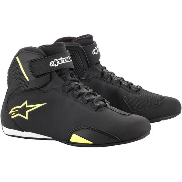 Alpinestars Sektor Shoes (7.5, Black/Yellow Fluo)