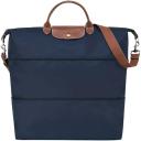 Longchamp Le Pliage Expandable Travel Duffel Nylon Weekender Paper/Gold