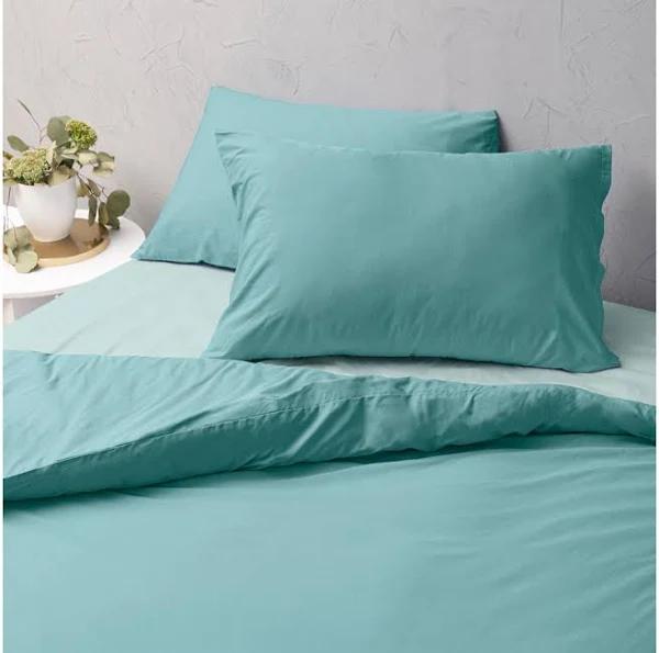 Sheraton Luxury Maison King Bed Quilt Cover & Sheet Set Teal 4pc