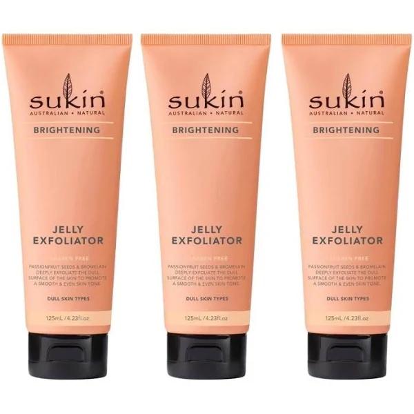 Sukin Brightening Jelly Exfoliator 125ml x 3