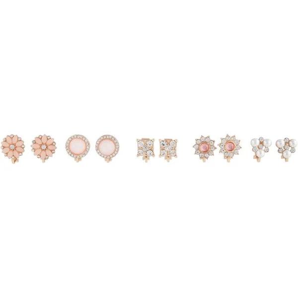 Lovisa Pink Gold Floral Clip On Earring 5-Pack