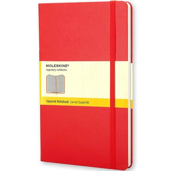 Moleskine Classic Hard Cover Notebook Pocket Squared Red