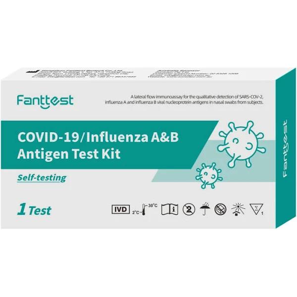 Fanttest COVID-19/ Influenza A&B Antigen Test Kit 1 Test