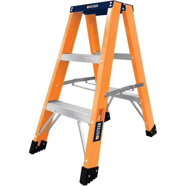 CITECO 0.9m 150kg Industrial Double Sided Fibreglass Ladder