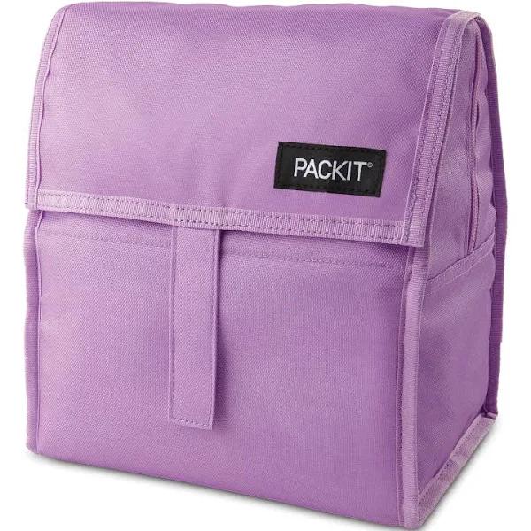 Packit Freezable Lunch Bag, Lavender, Built with EcoFreeze Technology, Foldable, Reusable, Zip and Velcro Closure with Buckle Handle, Designed for