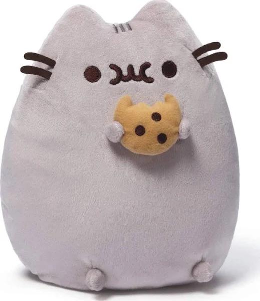 24cm Light Grey Pusheen The Cat with Cookie Silky and Soft Plush Stuffed Animal Toy