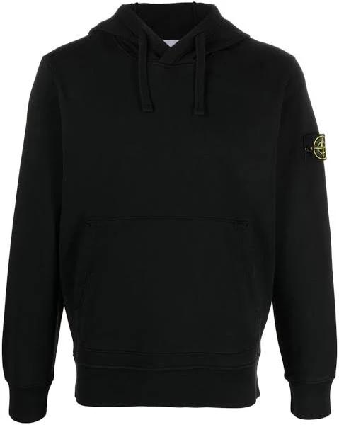 Stone Island - Compass-appliqué Cotton Hoodie - Men - Cotton - S - Black