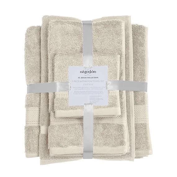 Algodon St Regis Set of 7 Bath Towel Set Stone by Freedom