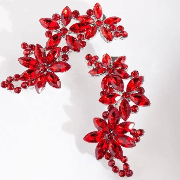 Lovisa Red Gem Floral Clip Pack