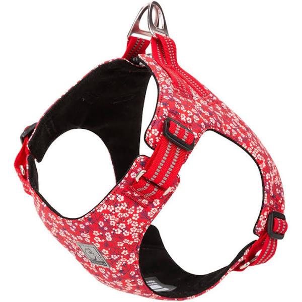 Floral Doggy Harness Red XS