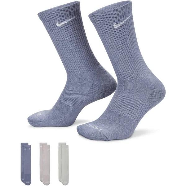 Nike Everyday Plus Cushioned Crew Socks 3 Pack - Sail/Vintage Green/Coconut Milk/White - XL