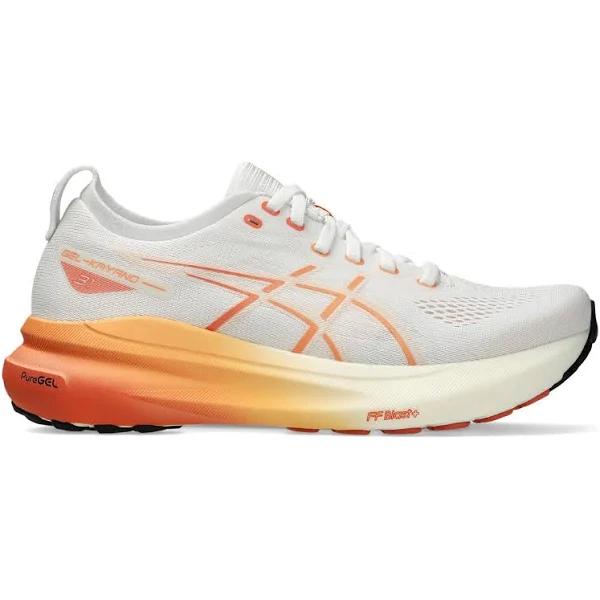 ASICS Gel Kayano 31 Womens US 6 White/Faded Orange Running Shoes