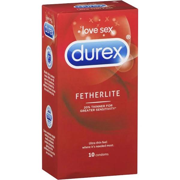 Durex Fetherlite Ultra Thin Feel Condoms 10 Pack