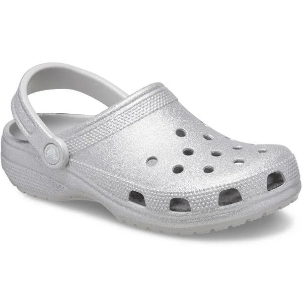 Crocs Classic Glitter Clog Silver Glitter