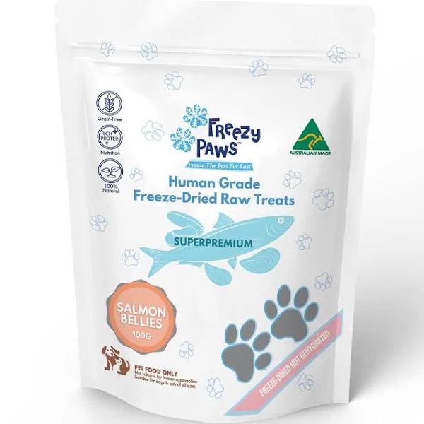 Freezy Paws Freeze Dried Salmon Bellies Treats 100g