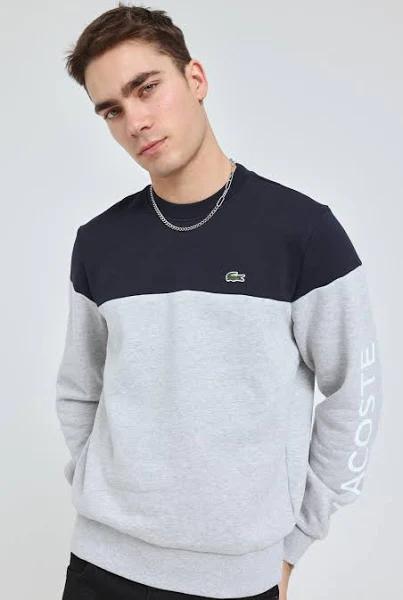 Lacoste Colourblock Sweatshirt - Grey - M