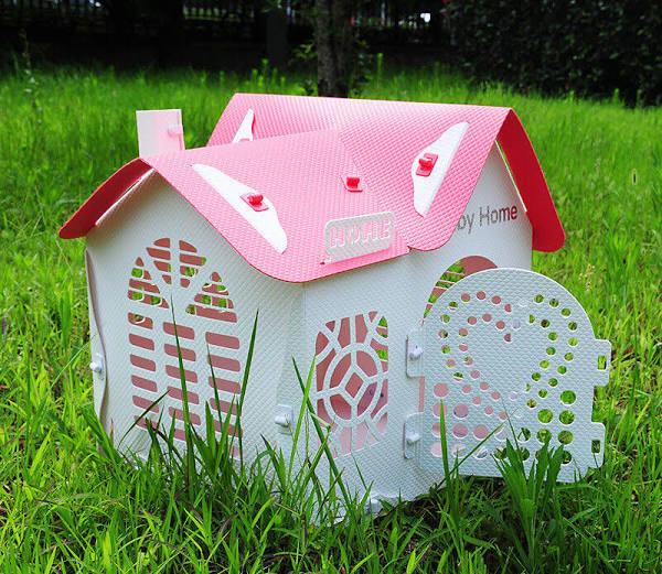 Pet Dog Kennel Weatherproof Plastic Outdoor Indoor Garden House Medium