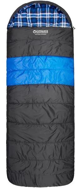 Wildtrak Kalgan Hooded Sleeping Bag 220x80cm -2 To -7 Degrees C, Blue & Black