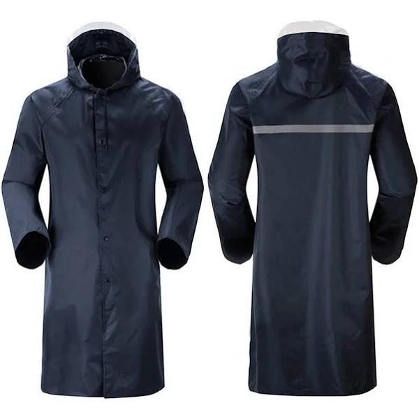 Unisex Adult Waterproof Hiking Long Raincoat Jacket