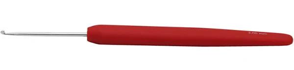 KnitPro 2 mm Waves Aluminium Crochet Hook, Red