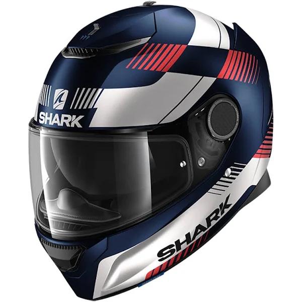 Shark Spartan 1.2 Strad Mat Helmet Blue White Red