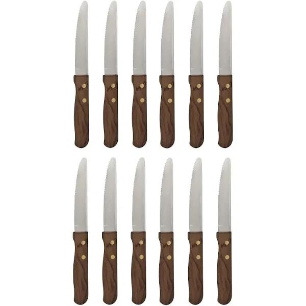 Athena Jumbo Steak Knife With Riveted Handle Set 12