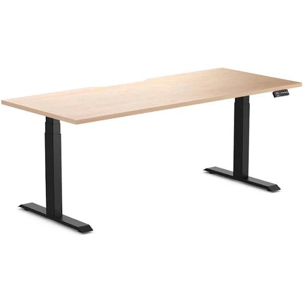 Desky Dual Scalloped Melamine Sit Stand Desk