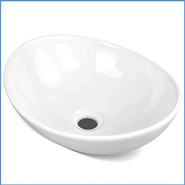 Cefito - Ceramic Oval Sink Bowl - White