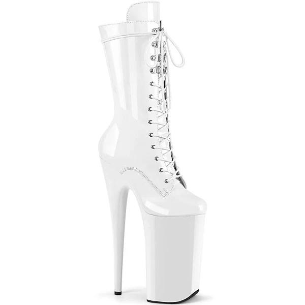 Pleaser BEYOND-1050 White PAT/WHITE Boots Size 5